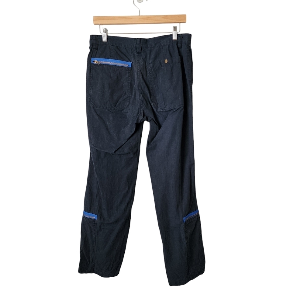 RALPH LAUREN x VINTAGE Y2K multi pocket random zipper wide leg pant in ink 8 - Picture 2 of 7